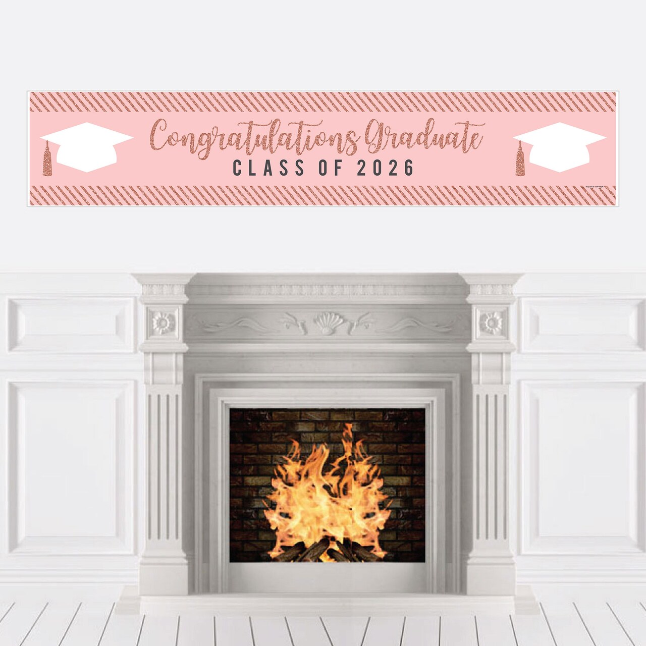 Big Dot of Happiness Rose Gold Grad - 2026 Graduation Party Decorations Party Banner